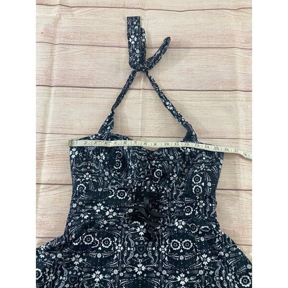 Book Of Life Women's Halter Black Skull Printed Rockabilly Dress - Large - Picture 9 of 13